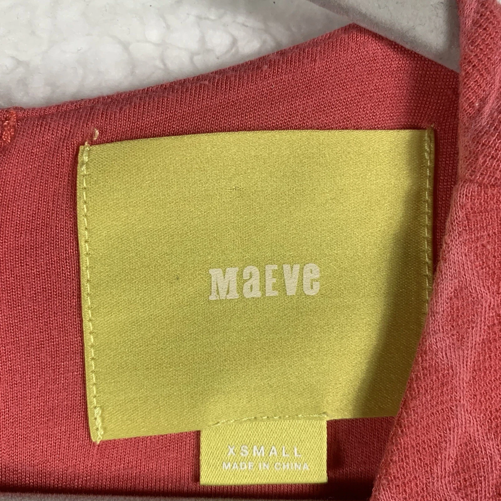 VETEMENTS Abito Anthropologie Maeve donna XS rosa corto manica a sbuffo cambio stampa diamante