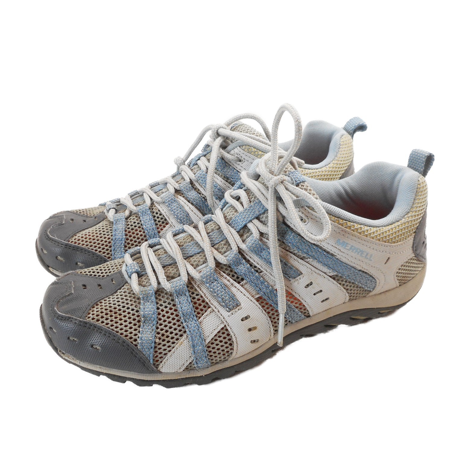 Merrell Mykos Ventilate scarpe da trekking donna taglia 8 5 maglia grigio chiaro blu