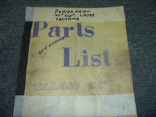Takisawa Powermatic 20" x 60" Lathe Parts List Catalog Manual Book xz
