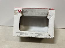 Daltile bright White Ceramic Soap Dish Tray Tub Shower Bathtub 6"