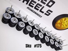 10 Set 1012 Mm Samed Wheels Lowrider Chrome Rim White Wall 175