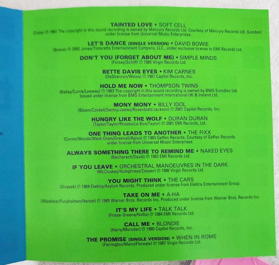 Totally 80's Platinum Legends CD - Duran Duran Simple Minds Talk Talk Blondie Foto 4 de 4