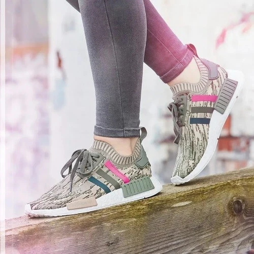 Adidas NMD_R1 Primeknit Green Glitch Camo W for sale | eBay