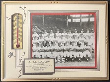 1955 Brooklyn Dodgers Ad Thermometer  Jackie Robinson Sandy Koufax Rookie in Box