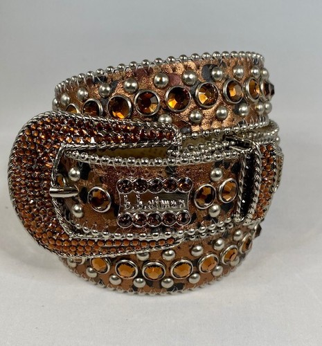 BELT BB SIMON COPPER METALLIC SWAROVSKI 