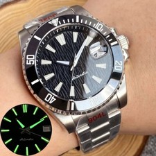 200M Waterproof 24 Jewels NH35 Selfwinding Automatic Black Dial Men Watches 2024