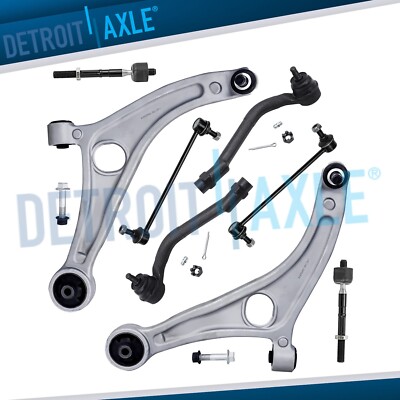 Front Lower Control Arms Tie Rods Sway Bar Links for 2014 2015 Kia Optima 2.4L
