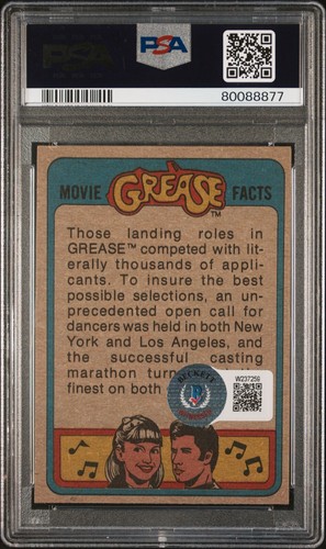 Olivia Newton-John & John Travolta 1978 Topps Grease #1 Autograph PSA Authentic - Picture 2 of 2