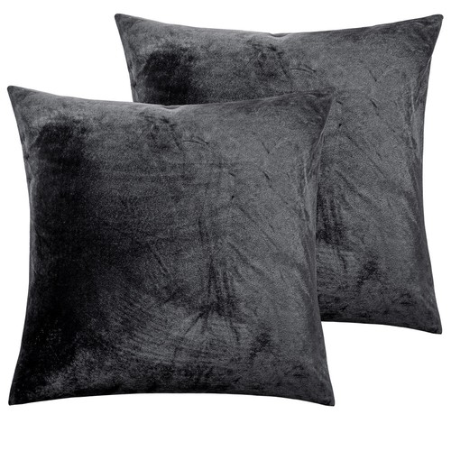 Throw Pillow Cover Set of 2 Nice Rich Colors Velvet Cushion Case Home Decor - Picture 12 of 64