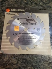 Black & Decker Professional 7-1/4" Carbide-Tipped Saw Blade ~ 16 Teeth No. 73-38