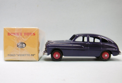 DINKY TOYS ATLAS FORD VEDETTE 49 - Bleu Marine, échelle 1/43, Ref 24Q, Boîte D'origine