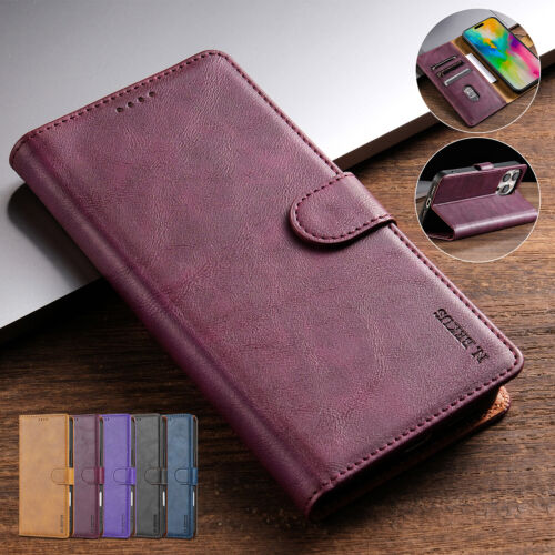 For iPhone 16 15 14 13 12 Pro Max Magnetic Leather Wallet Card Flip Case Cover - Picture 12 of 64