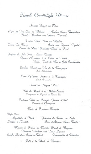 1962 S.S. Gala Homérica Bienvenida y Despedida Cena Menús Francés Candelabro Menú - Imagen 4 de 6