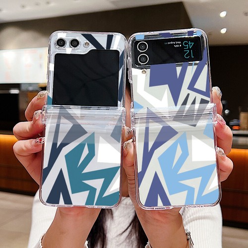 For Samsung Galaxy Z Flip6 5 4 3 Shockproof Clear Patterned PC Case Hinge Cover - Picture 5 of 20