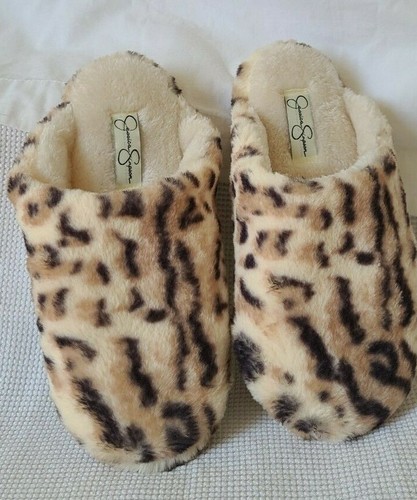 jessica simpson slippers leopard print
