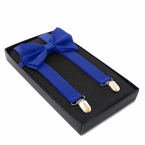 SUSPENDERS and BOW TIE COMBO SET-Tuxedo Classic Wedding Costume Tux Prom - Picture 26 of 36