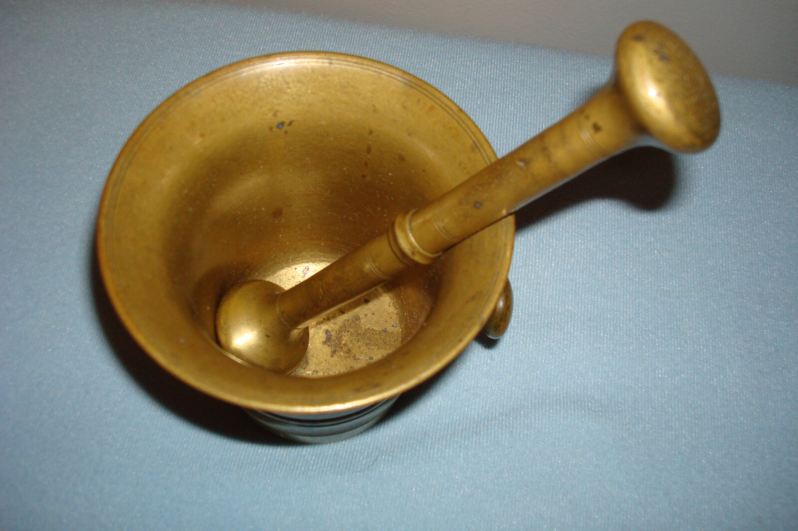 Antique Brass Mortar & Pestle eBay