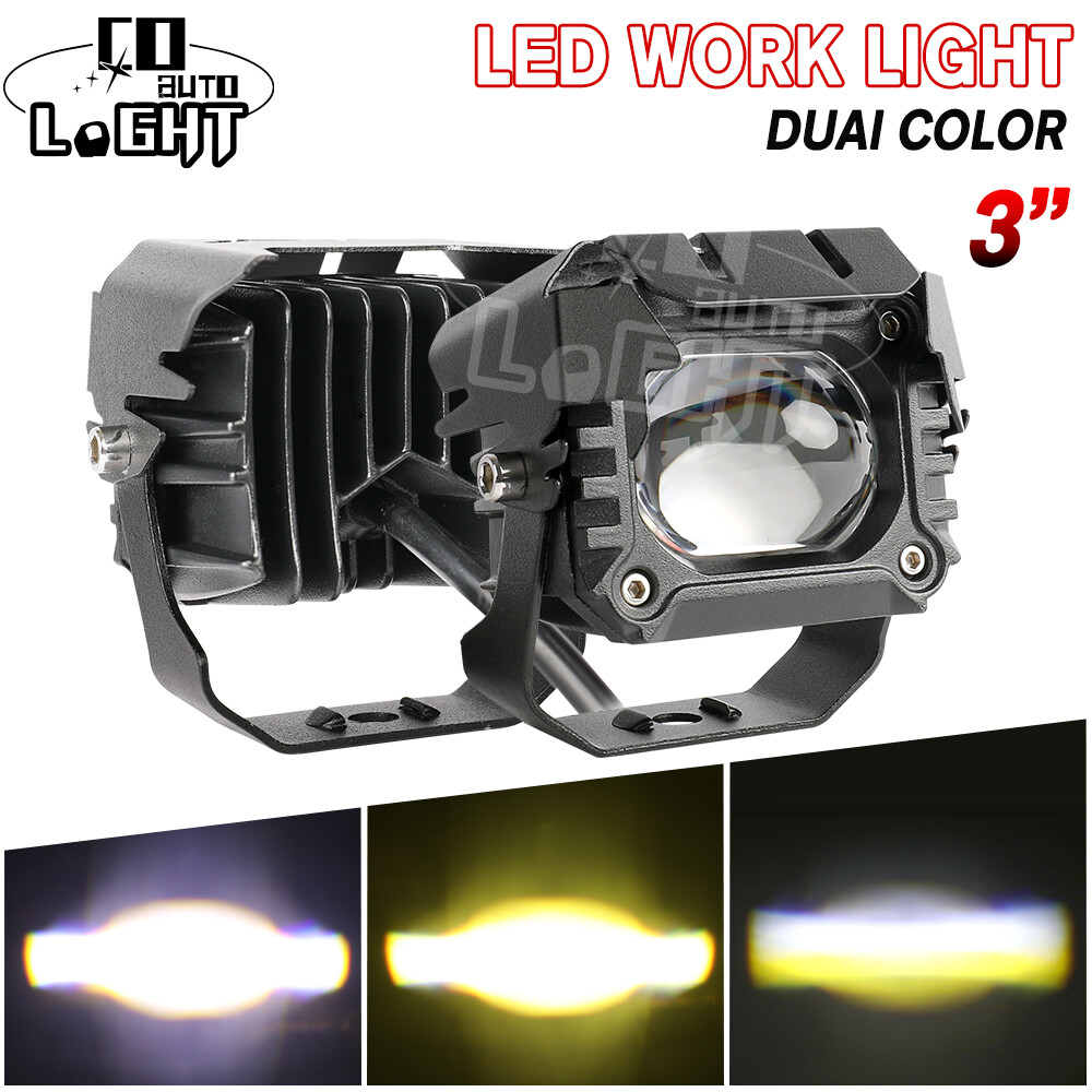3" UTV Amber White LED Work Light Bar Combo Cube Pods OffRoad Driving Fog  Lamp | eBay