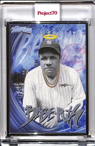2021 TOPPS PROJECT 70 #627 BABE RUTH BY KING SALADEEN P70 AP SILVER FRAME 02/51