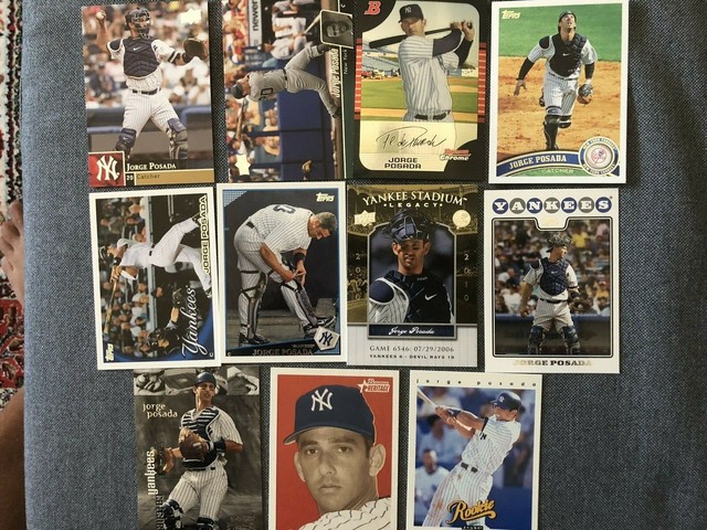 Jorge Posada 11 Card Lot Assorted Player Insert Rookie Cards N Y 
