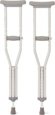 Medline Youth Aluminum Crutches for Kids, Adults  Seniors 4  6   5  2  Tall, 300lb
