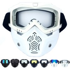 Detachable Motocross Goggles Face Mask Racing Off Road Dirt Bike ATV MX Glasses