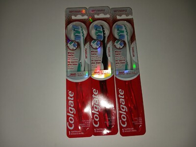 Colgate 360 Advanced Optic White Manuel Toothbrush SOFT (BUNDLE OF 3)