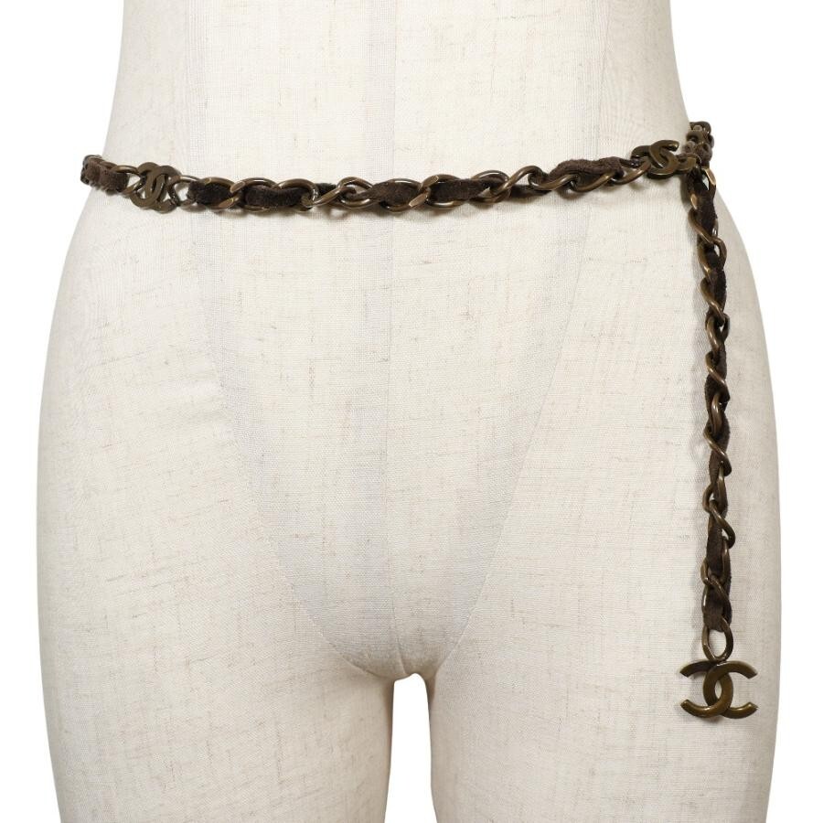 CHANEL Belt Chain AUTH Coco Mark Vintage Ken GOLD-PLATED  display picture 2