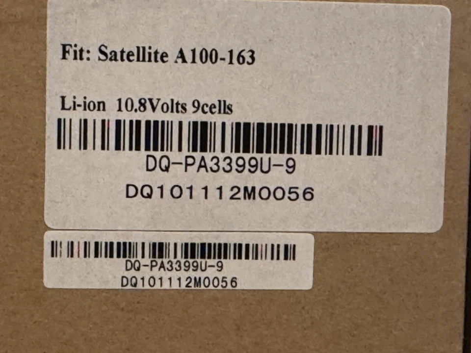 Batería de iones de litio para portátil DENAQ 9 celdas 85 Whr/7800 mAh para satélite TOSHIBA Foto 3 de 3