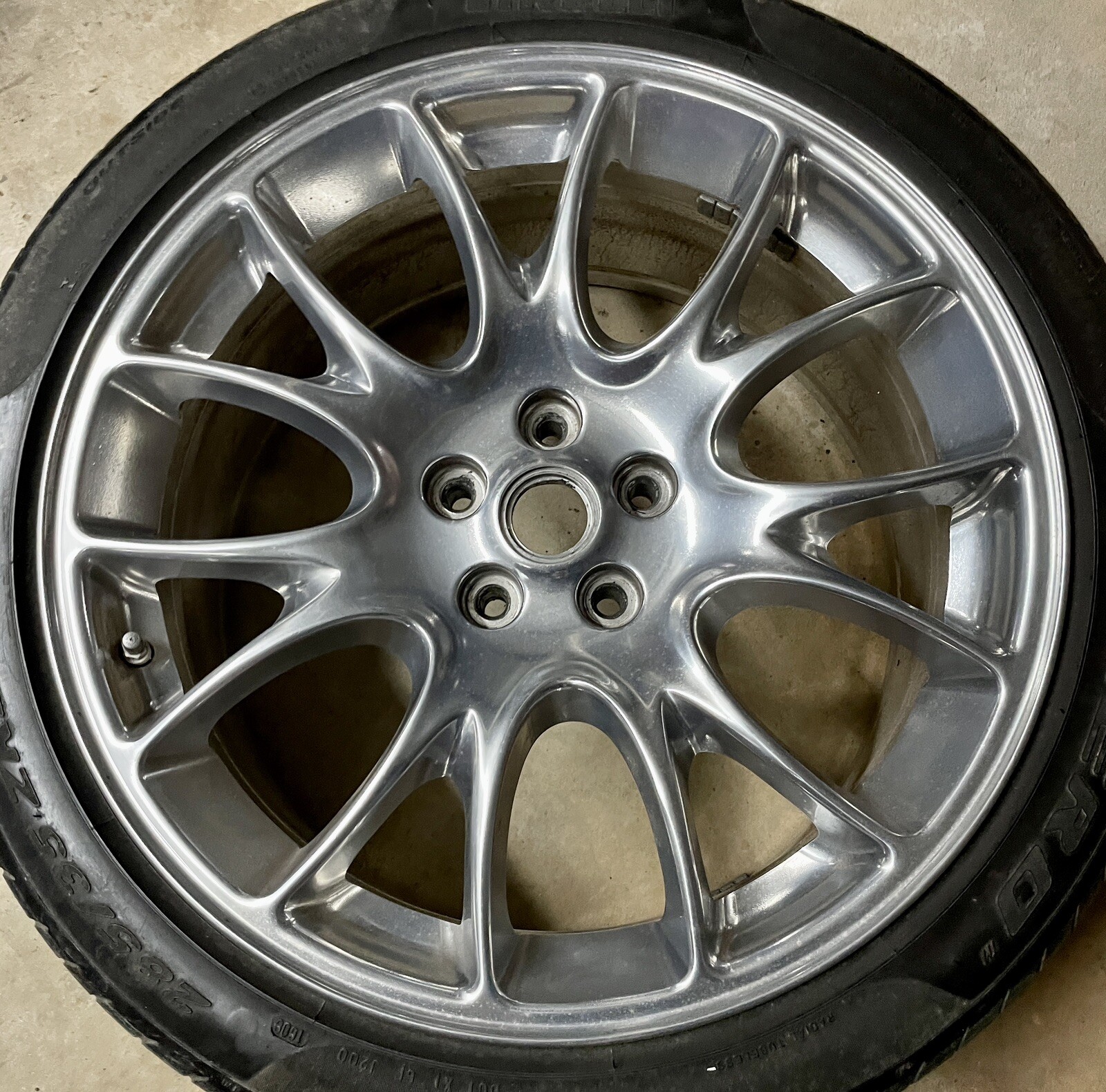 Genuine OEM Factory Ferrari 612 599 Challenge POLISHED 20x10 inch Rear WHEEL