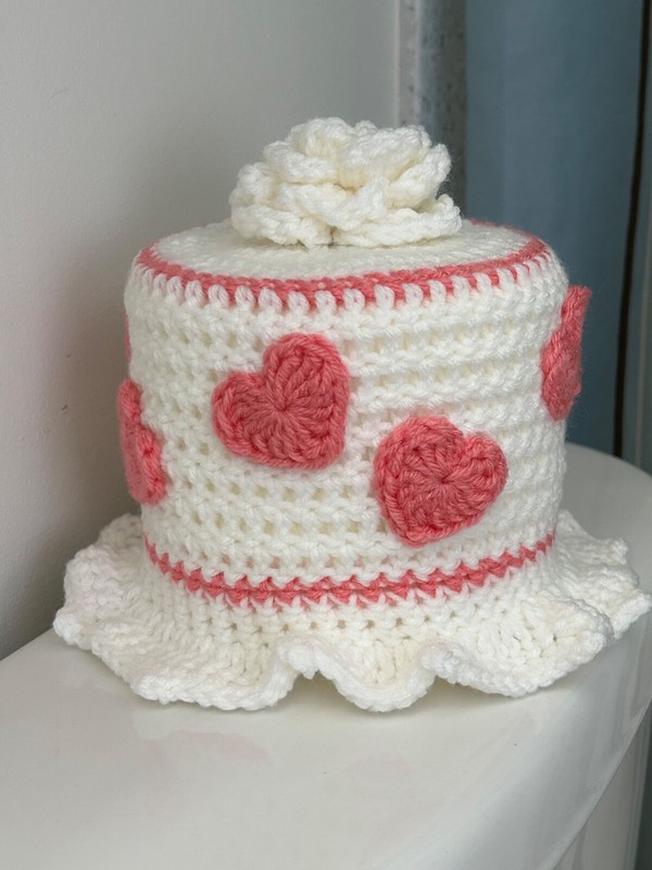 Toilet Paper Cover - Pink Hearts