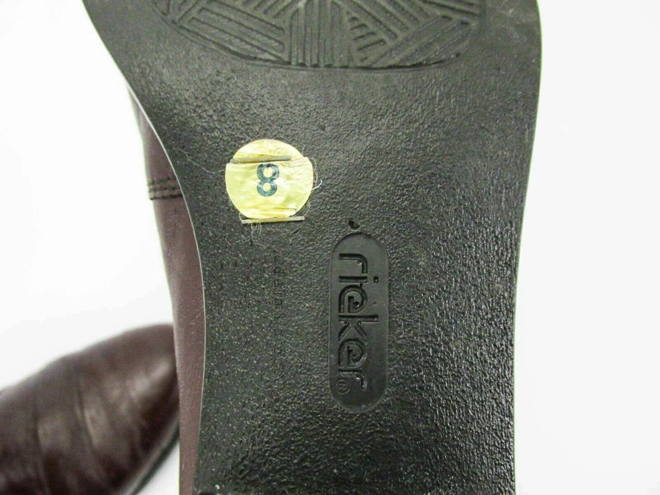 Zapato Rieker Mujer Talla US 8M Rojo Granate Mocasín Tacón Usado qp Foto 3 de 4