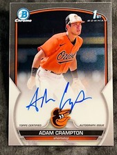 2023 Bowman Chrome 1st PROSPECT ROOKIE AUTO Adam Crampton, ITEM 15