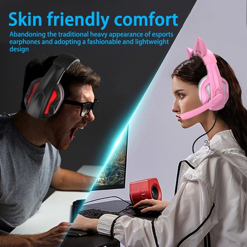 3.5mm Gaming Headset Mic LED Headphones Stereo Bass Surround For PC Xbox One PS4 - Picture 7 of 27
