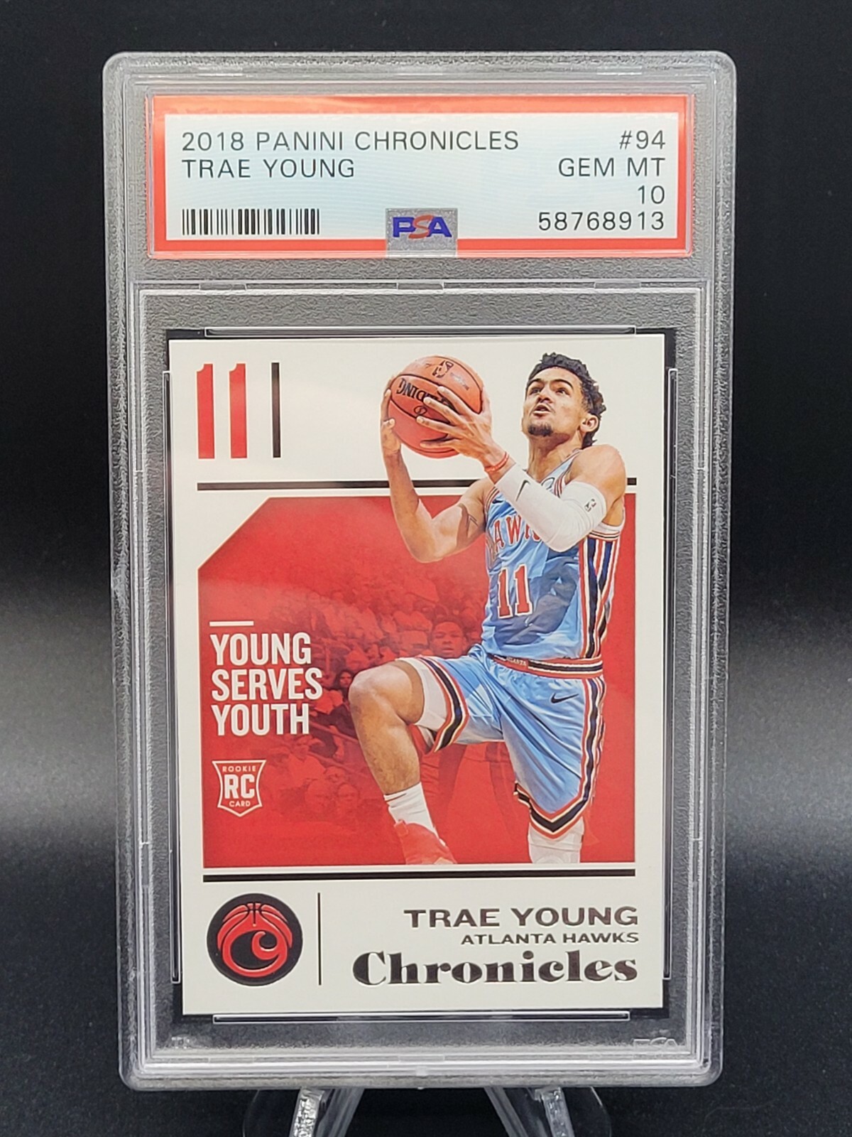 2018 Panini Chronicles TRAE YOUNG Rookie #94 ATLANTA HAWKS PSA 10 RC