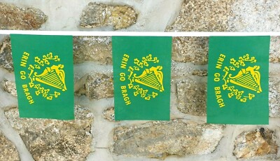 Erin Go Bragh Irland Flagge Wimpelkette - 6 Meter Länge