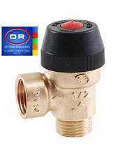VALVOLA DI SICUREZZA M/F DA 1/2" 8 BAR(ATMOSFERE)CALDAIA TERMO CAMINO STUFA