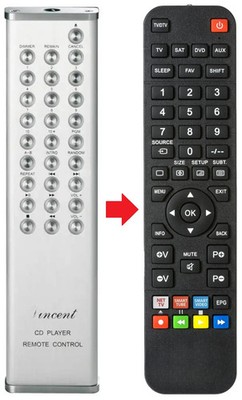 Fernbedienung geeignet für VINCENT CD-S6