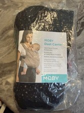 Moby Duet Carrier Baby Carrier Black White Infant Manual Included