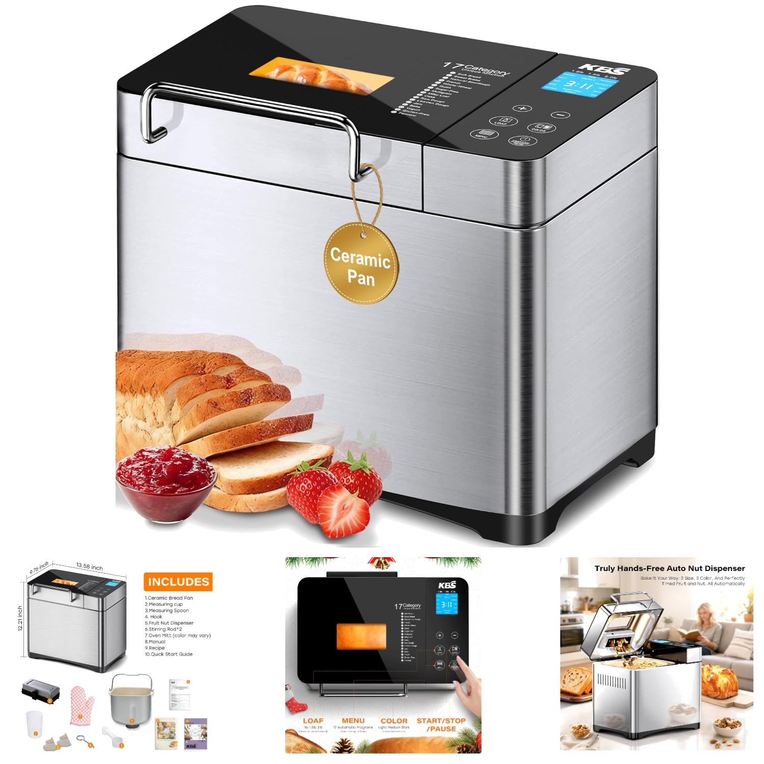 : 710w With Auto Nut Dispenser & 15-hour Timer