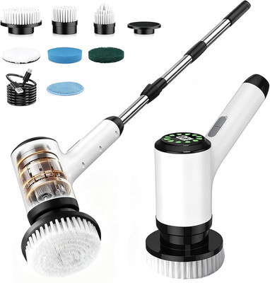 Electric Spin Scrubber, Cordless Bathroom Scrubber with 7 Brush Heads, Adjustabl