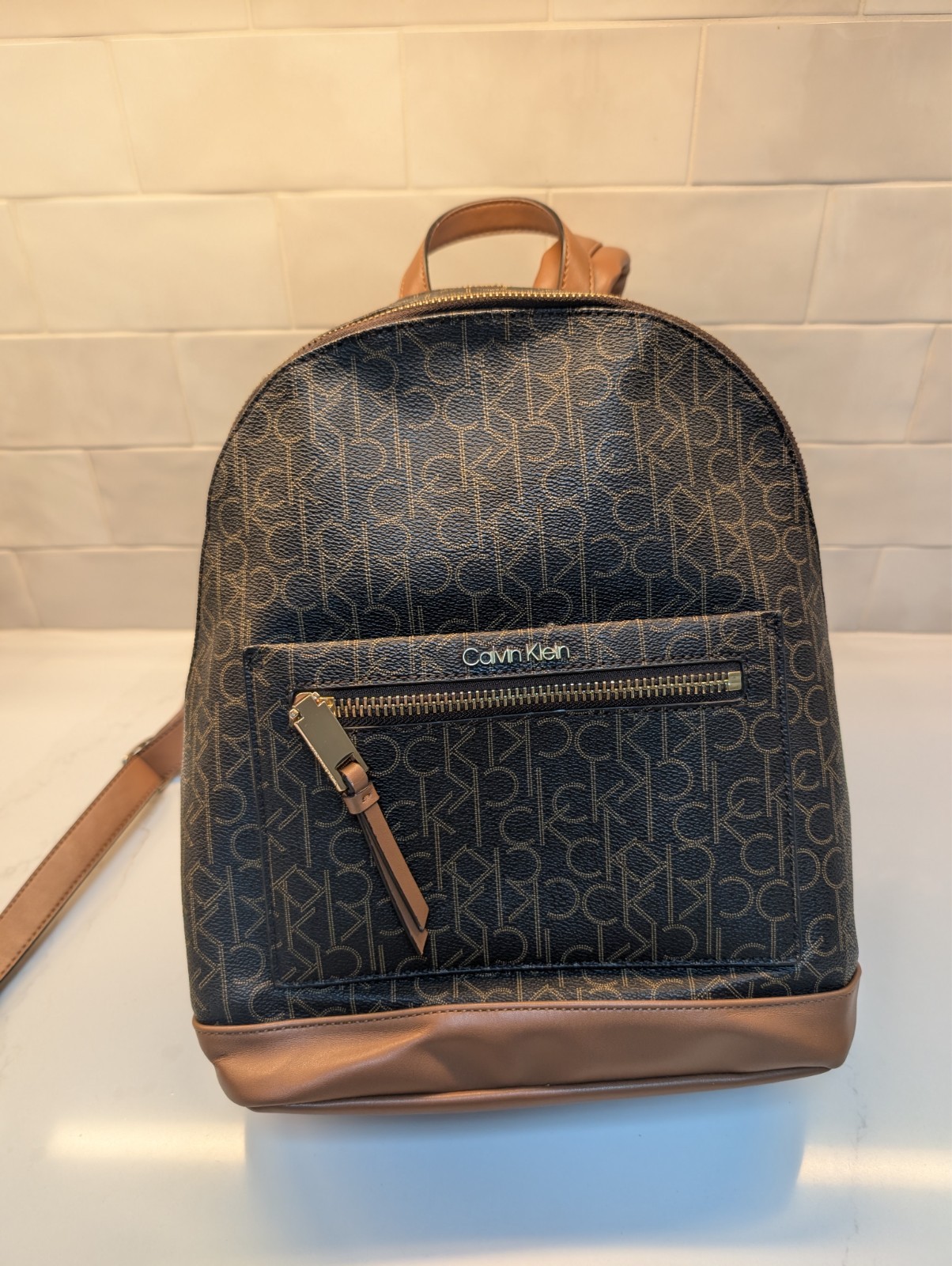 Calvin Klein Backpack Brown Monogram - image 1