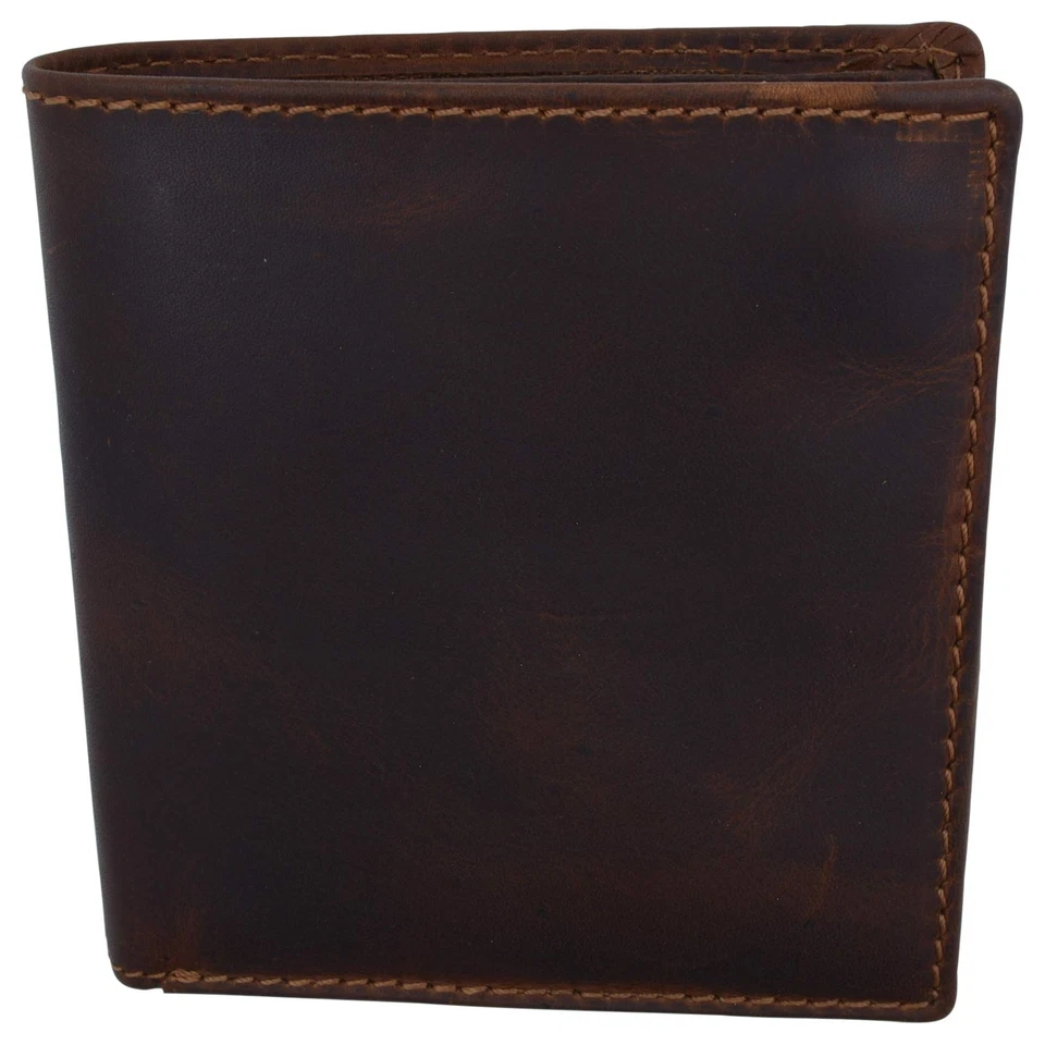 RFID Blocking Men's Slim Bifold Hipster Credit Card Premium Lambskin Leather ... - Image 2 of 4