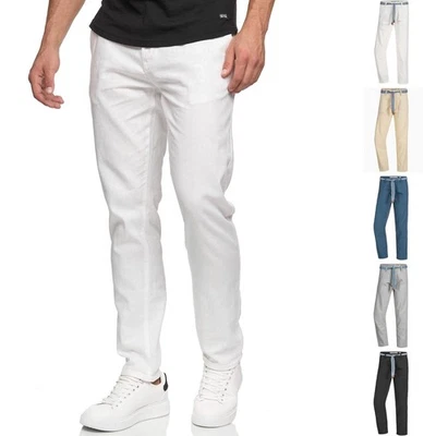 Indicode Herren Leinenhose Haverfield-Stoffhose Leichte Sommerhose Leinen Stoff - Bild 1 von 2