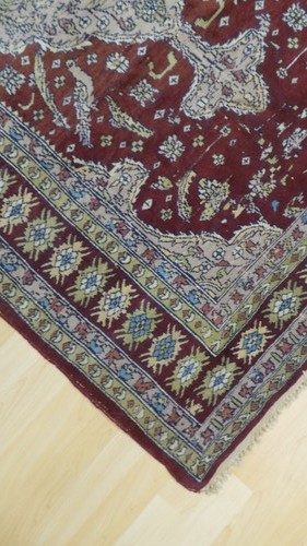 Antique Oriental Carpet Rug Hand Made Wool Vintage Lahore 6ft 3" x 4ft 1" - Picture 6 of 14