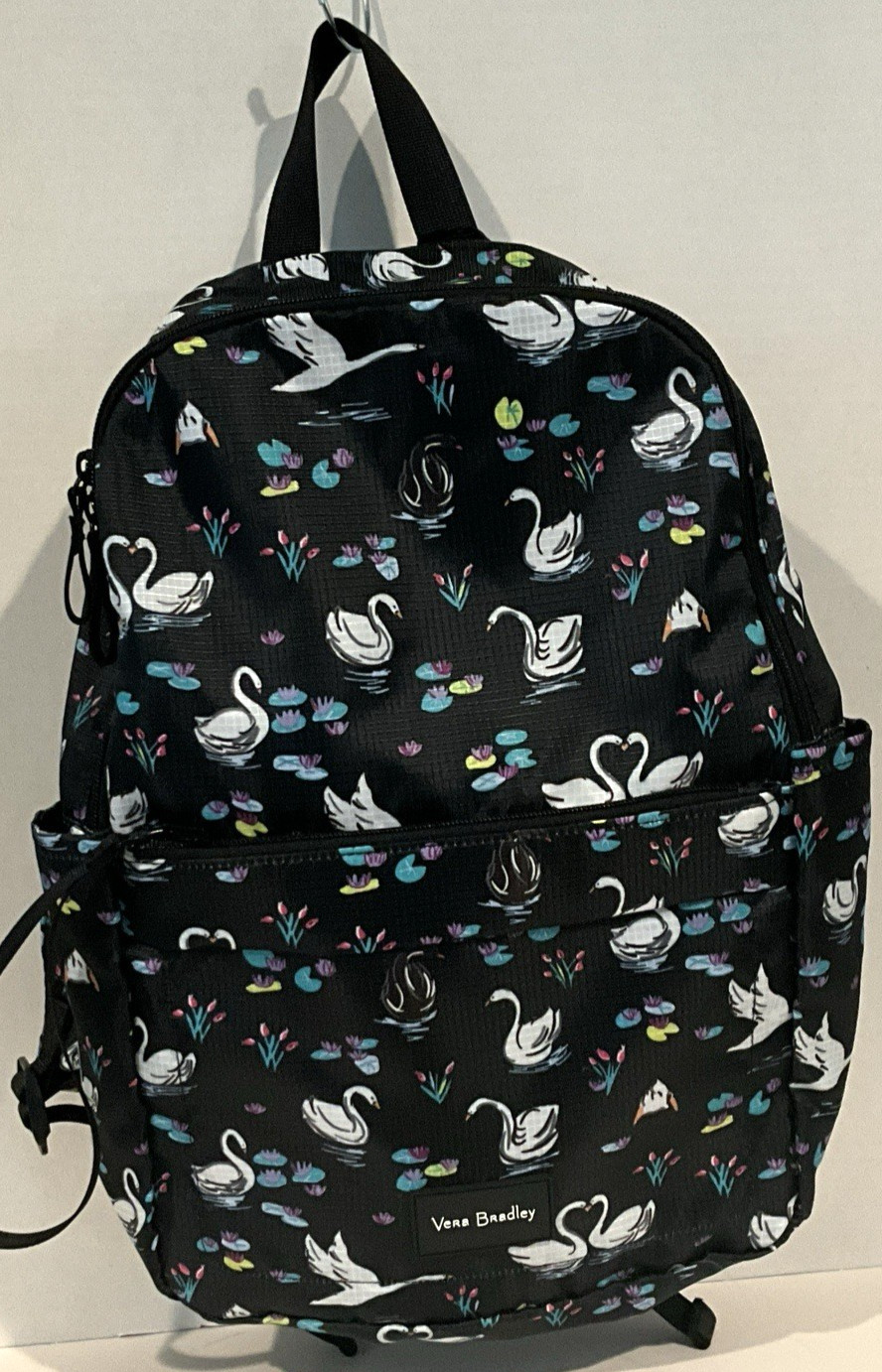 Vera Bradley Packable Large Backpack Swan Lake Pattern Zip P