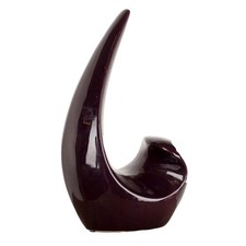 Dunelm Modern Abstract Ceramic Sculpture 11.5” Brown Gloss Art Decor Tick