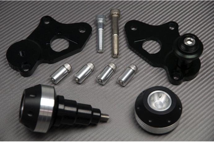 Roulettes de protection GSXR 600 anti-choc : tampons de cadre alu haute résistance
