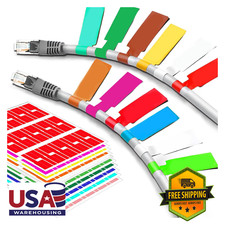 Cable Tags Waterproof Paper 300 Pack 3.3 x 1 Inch Multicolor Labels Laser