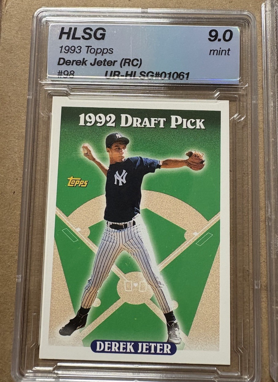 (PSA 6 & HLSG 9) 1993 Topps - Derek Jeter #98 (RC) Both Included view 3